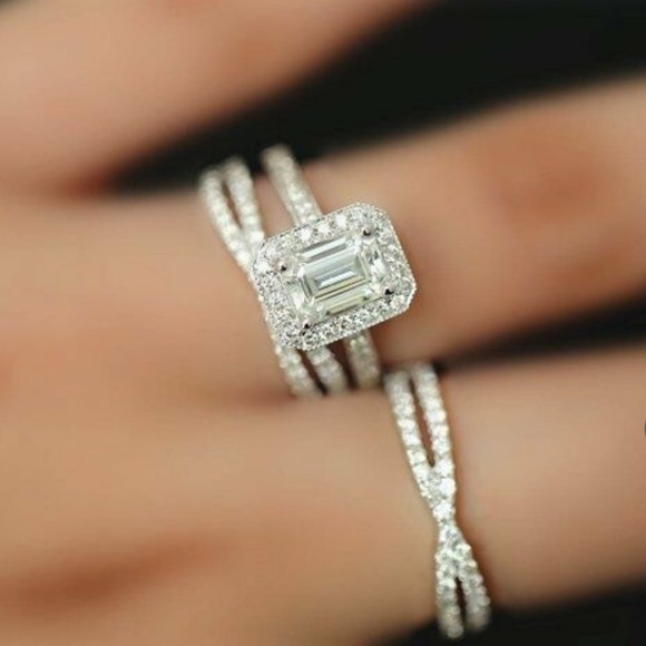 Jewelry - 3pcs/set Gold Plated Engagement Wedding Ring
